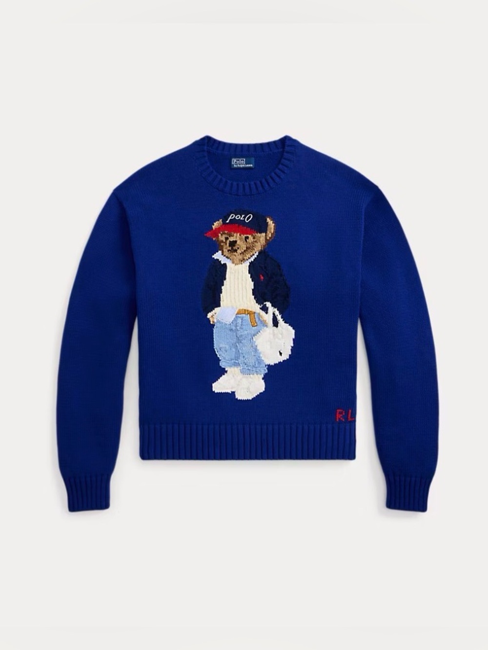 Polo Ralph Lauren Woman’s Polo Bear Crewneck Embroidered Sweater Large NWT
